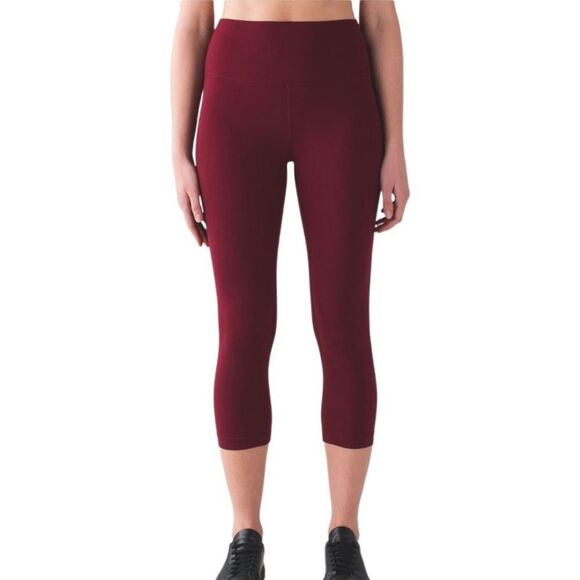 .Lululemon Align Crop 19" Deep Rouge - Picture 2 of 9